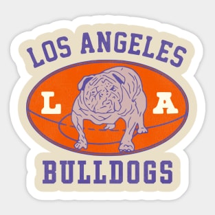 Defunct Los Angeles Bulldogs Football Team Sticker